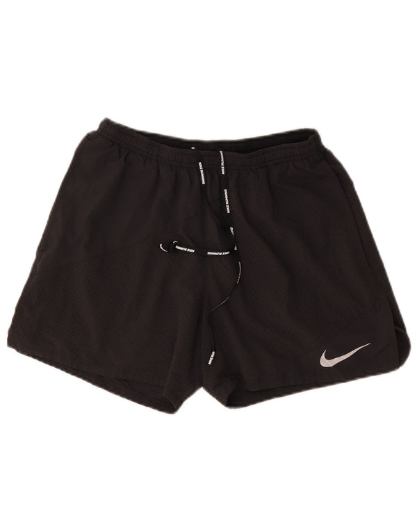 Pantaloni scurți sport Nike Dri Fit pentru femei UK 12 Medium Gri Poliester