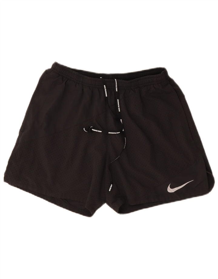 Pantaloni scurți sport Nike Dri Fit pentru femei UK 12 Medium Gri Poliester