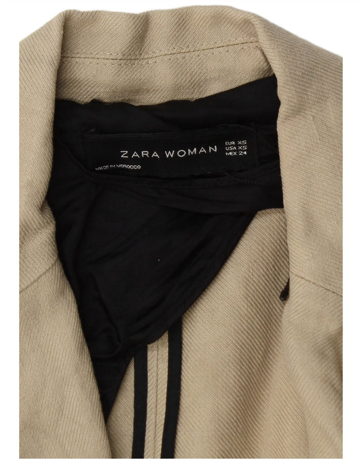 Palton dublu pentru femei Zara UK 6 XS in bej