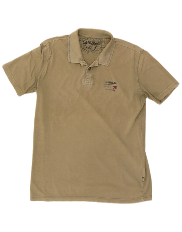 Tricou polo Napapijri pentru bărbați, verde mediu