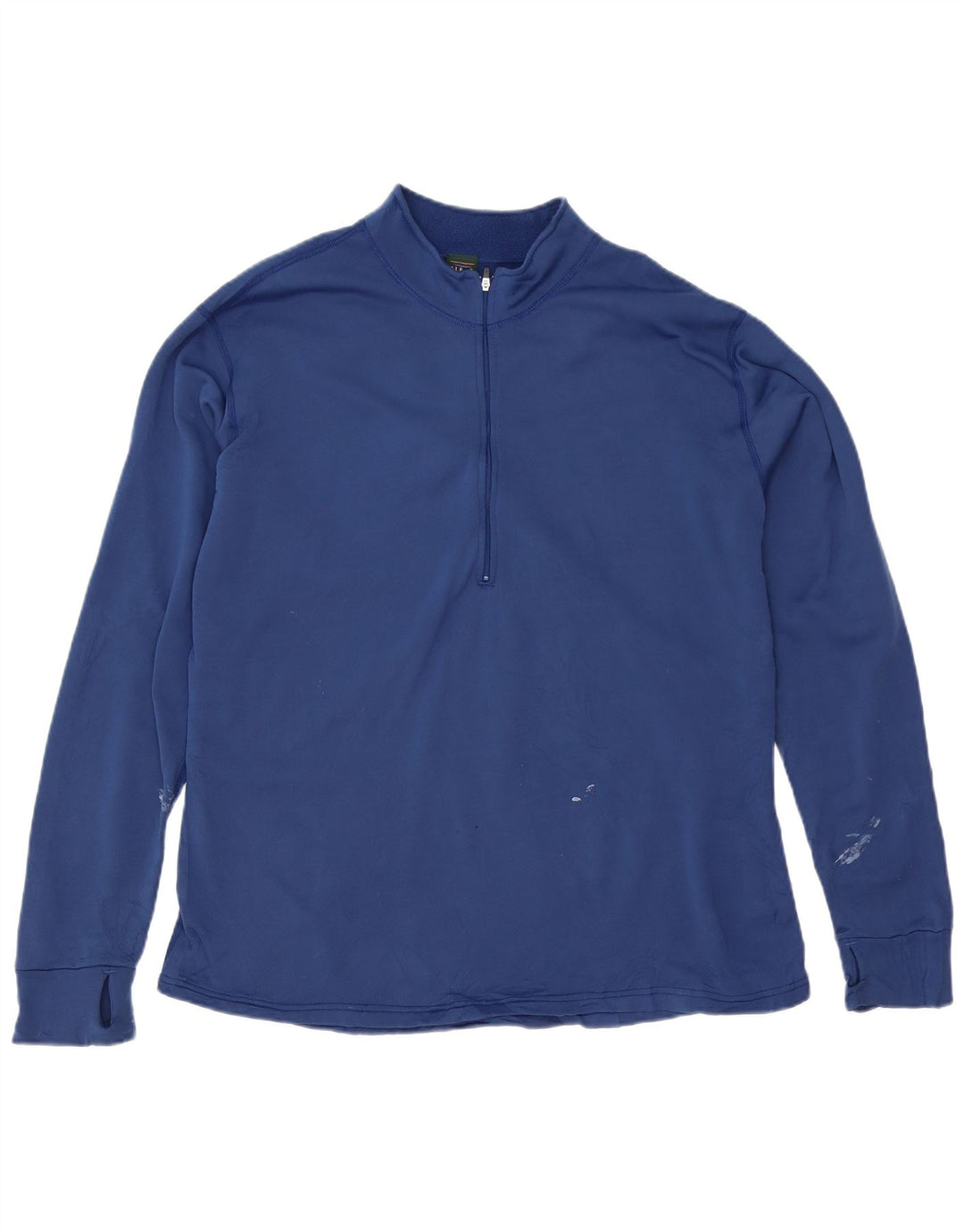 Hanorac pentru bărbați L.L.Bean, cu fermoar, cu gât, XL, poliester, albastru