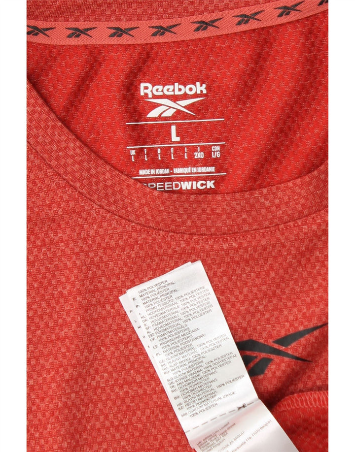 Tricou Reebok pentru bărbați Top mare poliester roșu