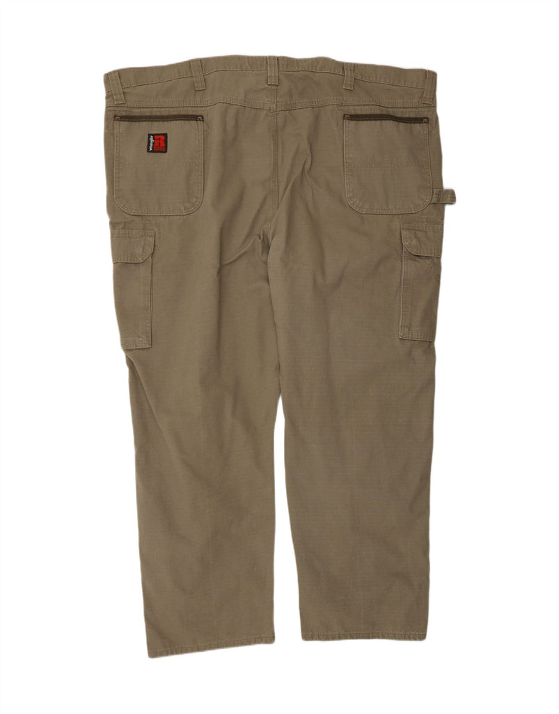 WRANGLER Mens Straight Cargo Trousers W50 L30 Khaki Cotton Vintage Wrangler and Second-Hand Wrangler from Messina Hembry 