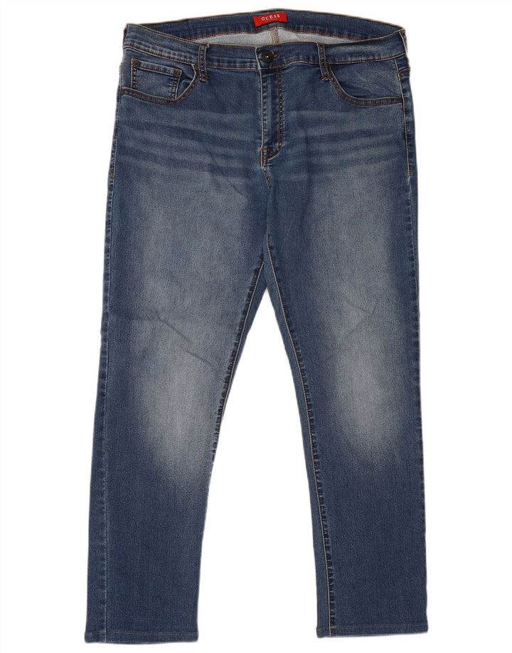 Blugi slim pentru bărbați Guess W36 L28 Bumbac albastru
