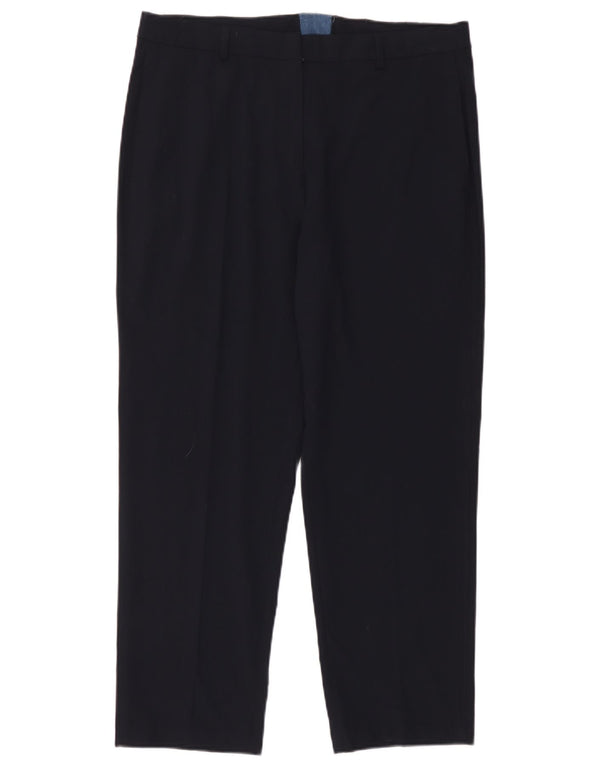Pantaloni chino conici pentru femei Marks & Spencer UK 14 Large W36 L28 Bleumarin