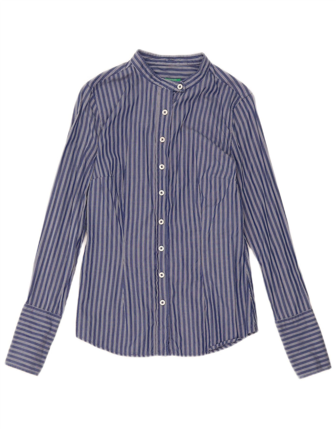Cămașă Benetton pentru femei UK 10 Mic bleumarin cu dungi