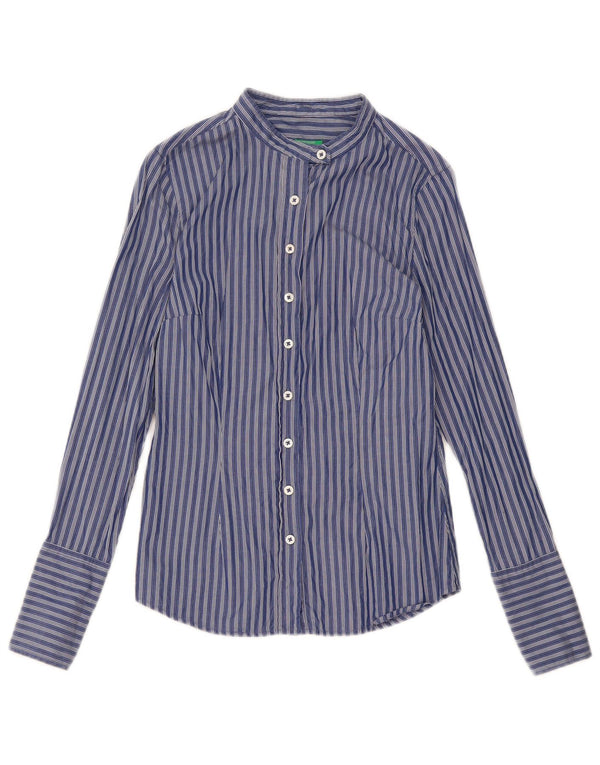 Cămașă Benetton pentru femei UK 10 Mic bleumarin cu dungi