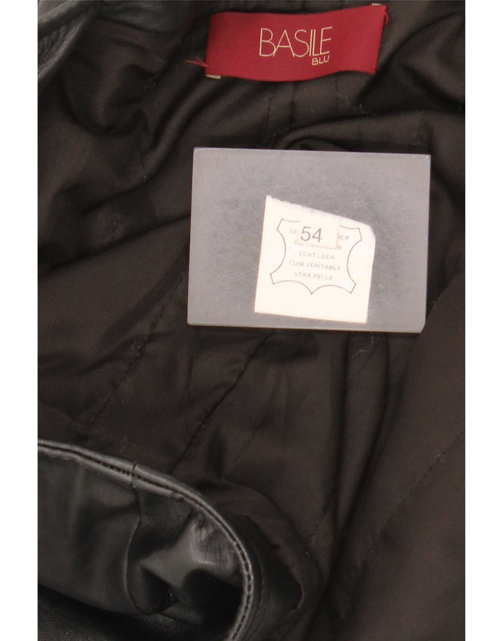 Jachetă de piele pentru bărbați Basile UK 38 Medium Black