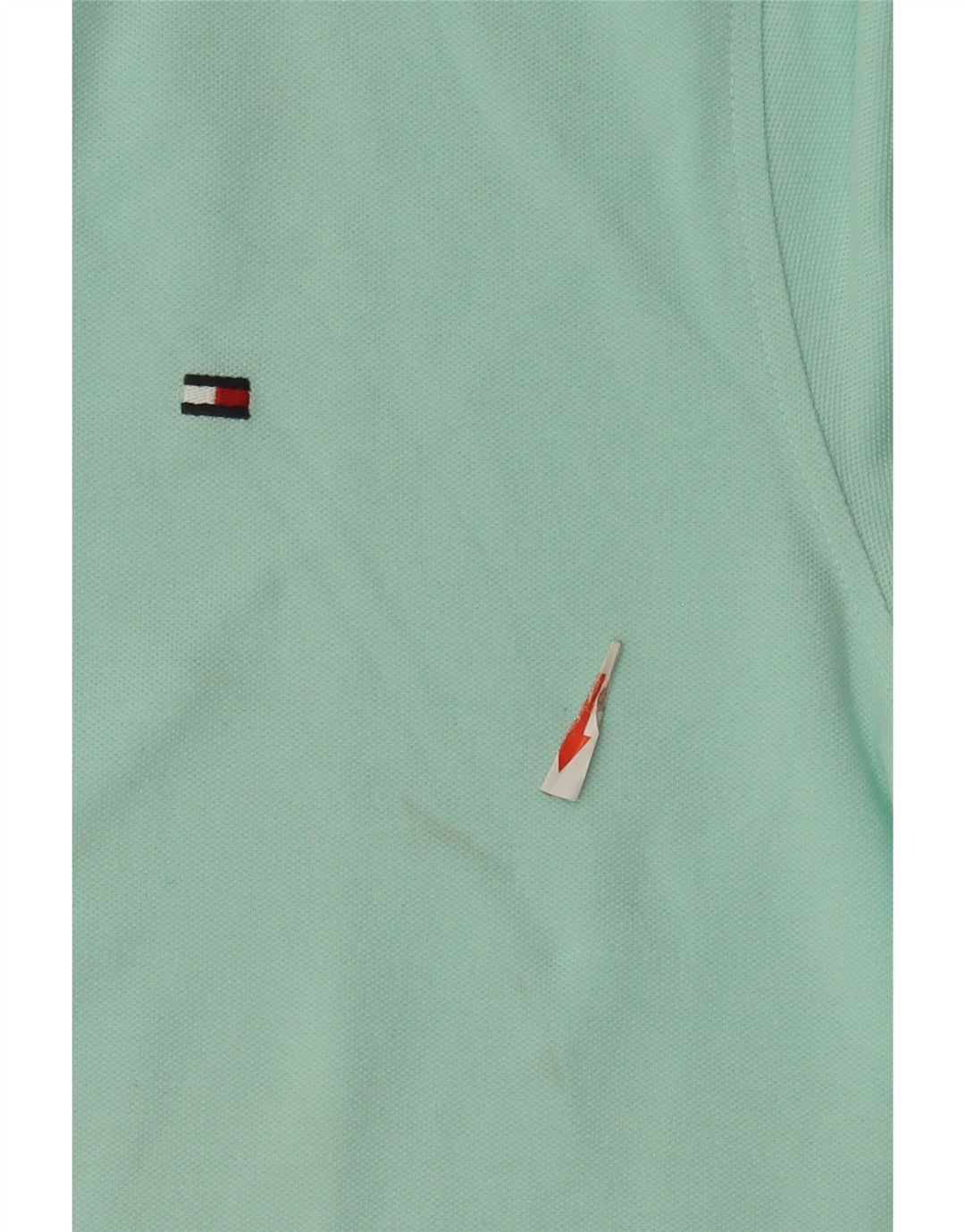 Cămașă polo Tommy Hilfiger pentru bărbați, bumbac turcoaz mediu