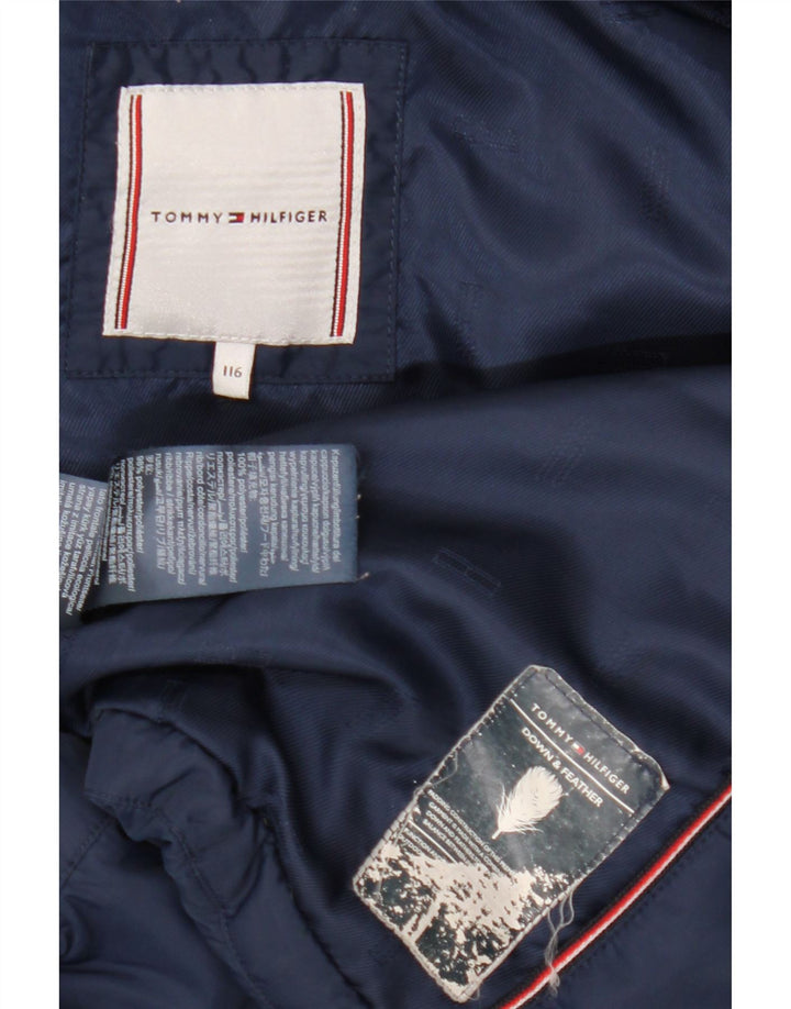 Jachetă căptușită Tommy Hilfiger pentru băieți, 5-6 ani, poliester bleumarin