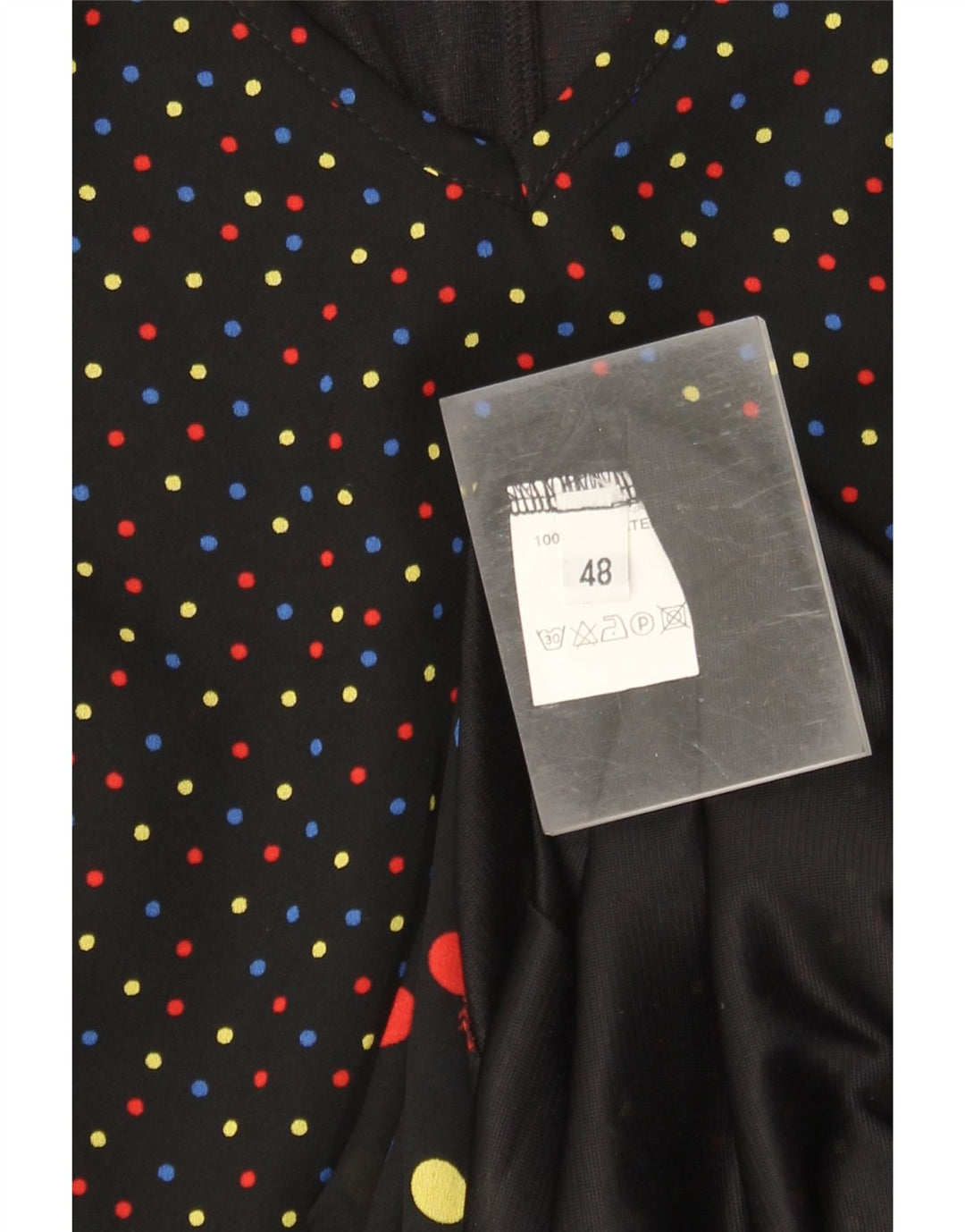 Rochie vintage pentru femei IT 48 XL Poliester cu pete negre