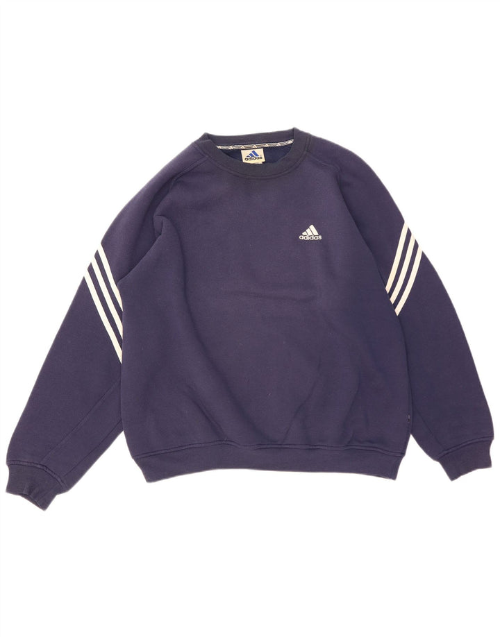 Hanorac pentru bărbați Adidas Jumper mare din bumbac bleumarin