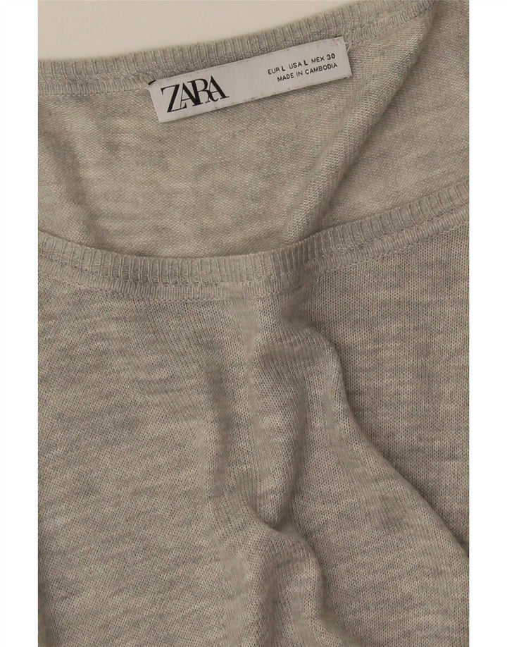 Bluză supradimensionată pentru femei Zara UK 16 mare gri