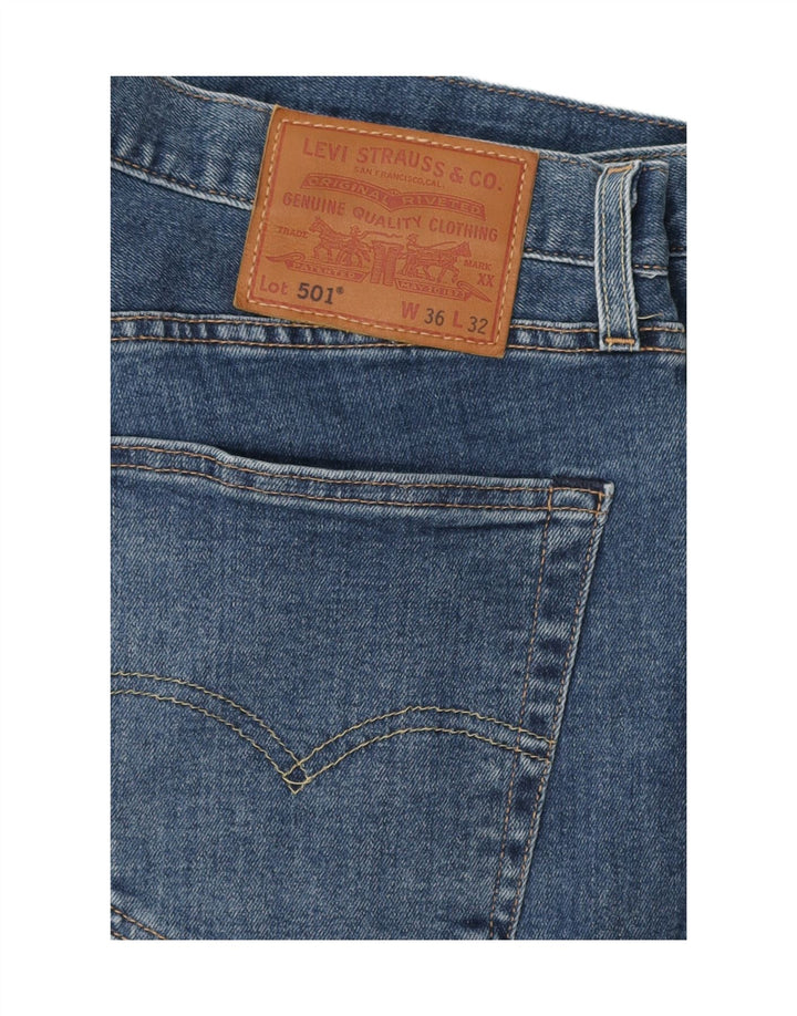 Blugi drepti pentru bărbați Levi's 501 W36 L32 Bumbac albastru