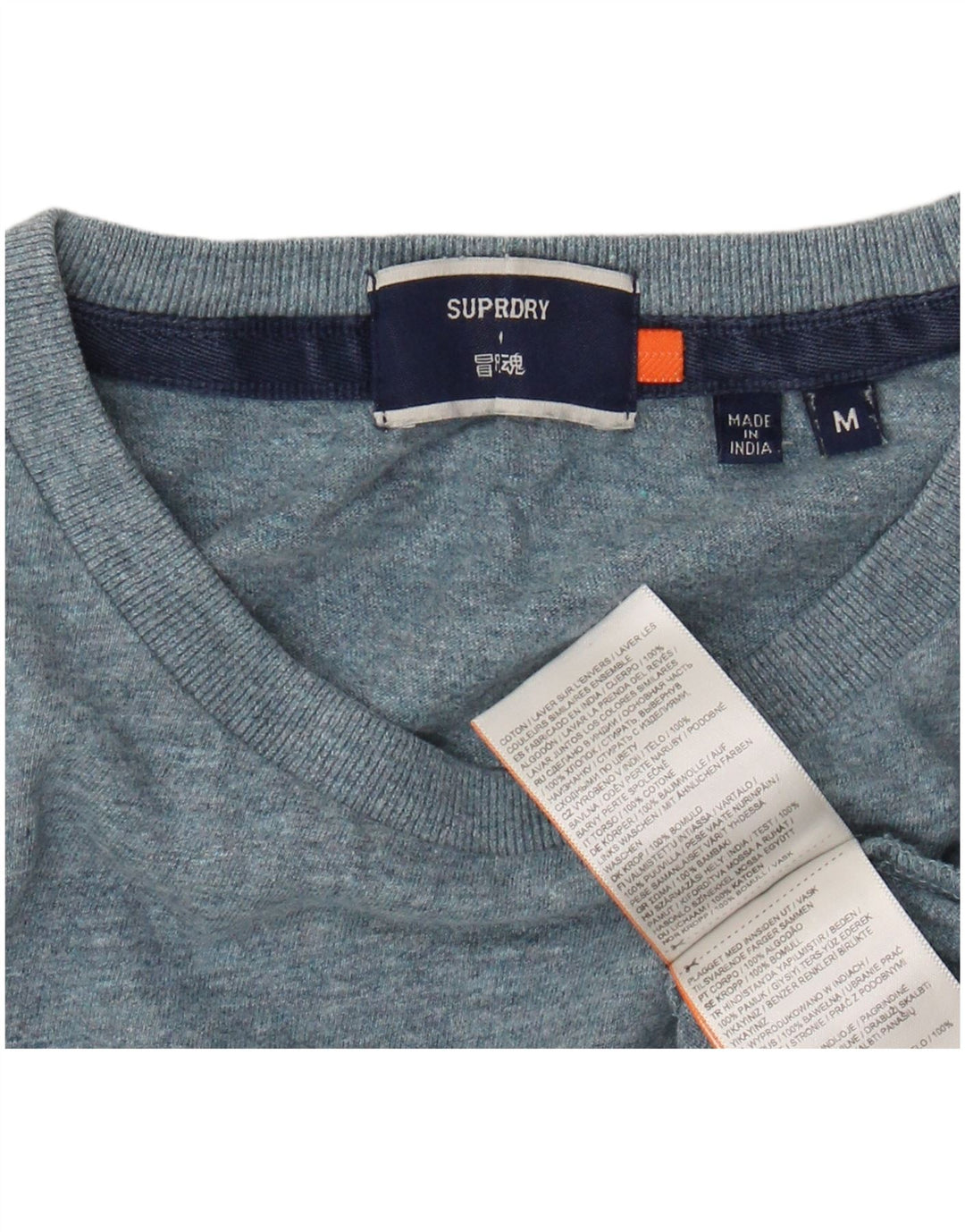 SUPERDRY Tricou Bărbați Top Medium Blue Pete Bumbac