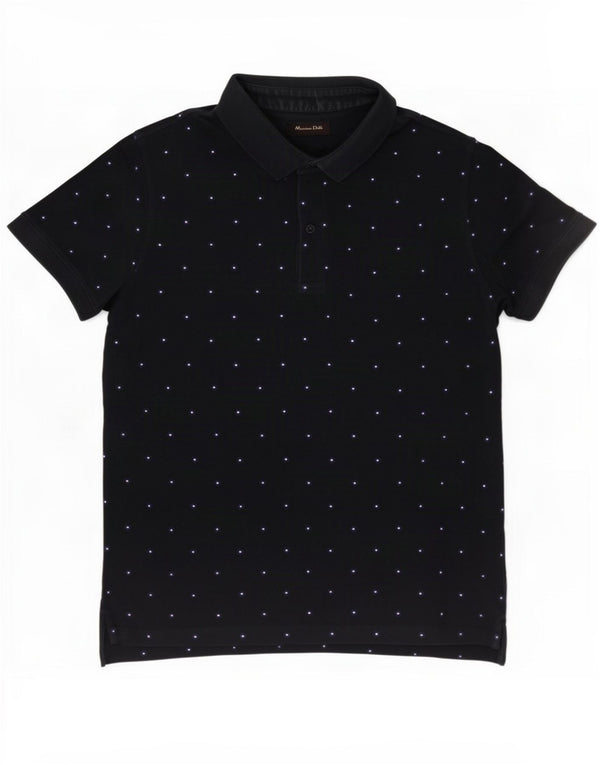 Cămașă polo Massimo Dutti pentru bărbați, mare, bleumarin cu pete