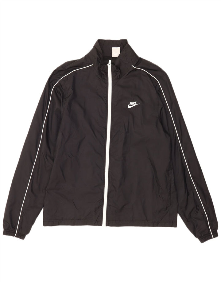 Jachetă de ploaie Nike pentru bărbați UK 40, mare, negru, nailon