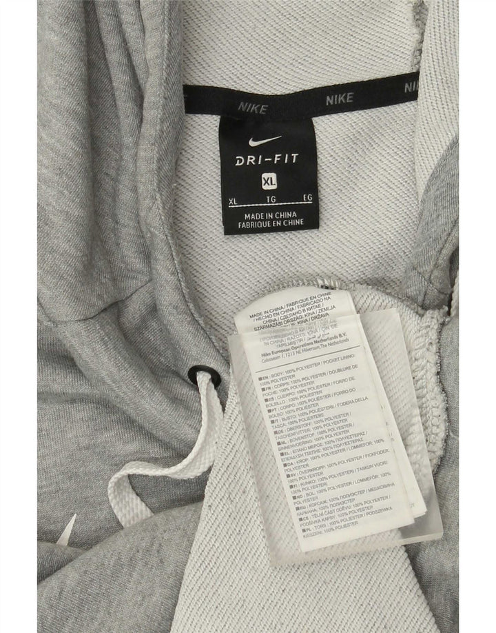 Pulover cu glugă grafic Nike pentru bărbați, XL, poliester cu pături gri