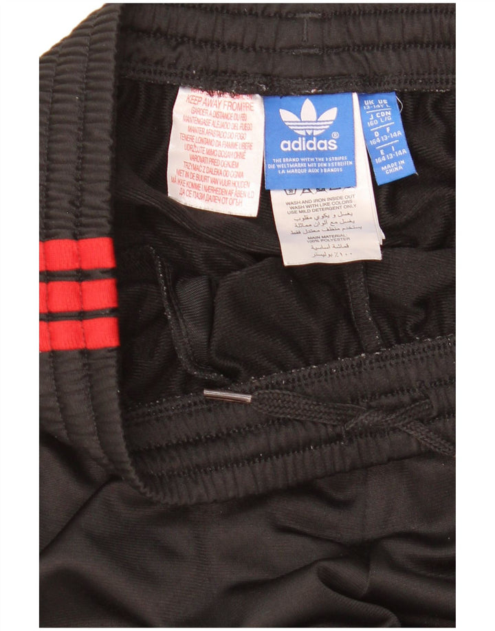 Pantaloni de trening Adidas baieti 13-14 ani poliester negru