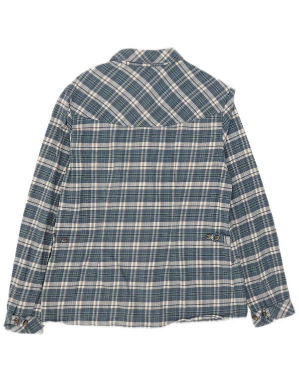 Cămașă de flanel pentru femei Jack Wolfskin UK 16 mare, bumbac cu carouri verzi