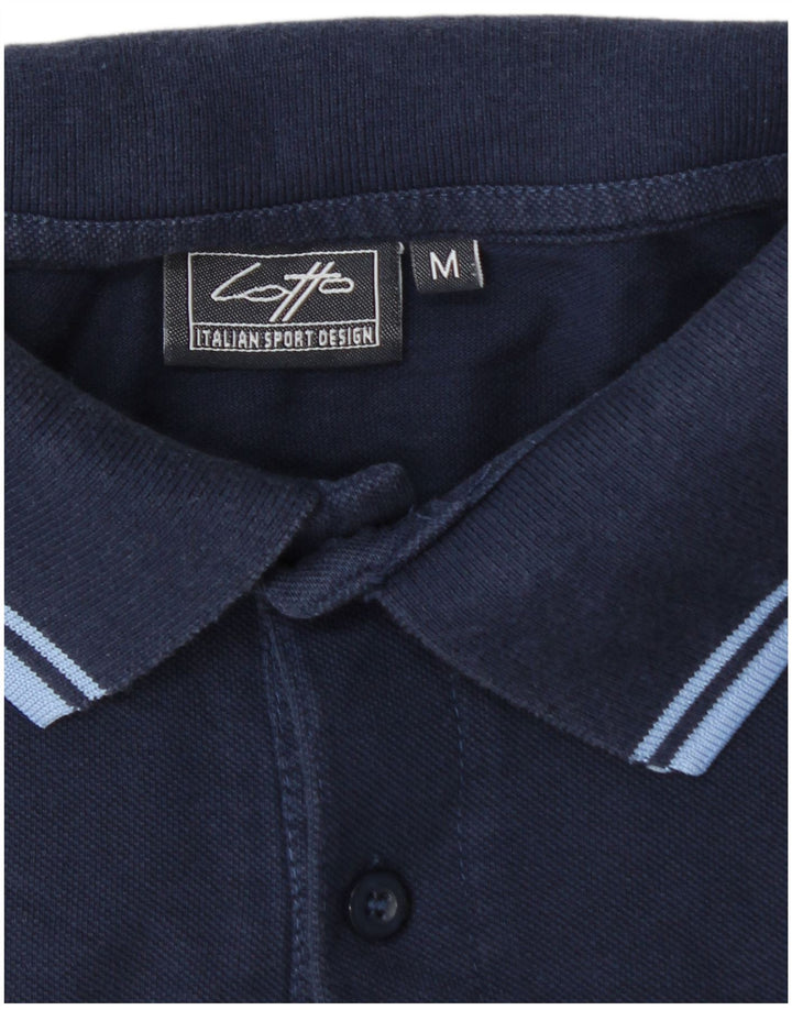 Tricou polo pentru bărbați Lotto, mediu bleumarin, în dungi