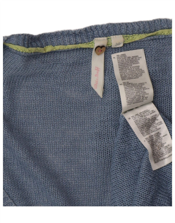 WHITE STUFF Pulover cardigan pentru femei UK 10 Small Blue Linen