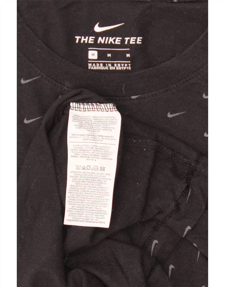 Tricou grafic Nike pentru bărbați Top mediu negru bumbac