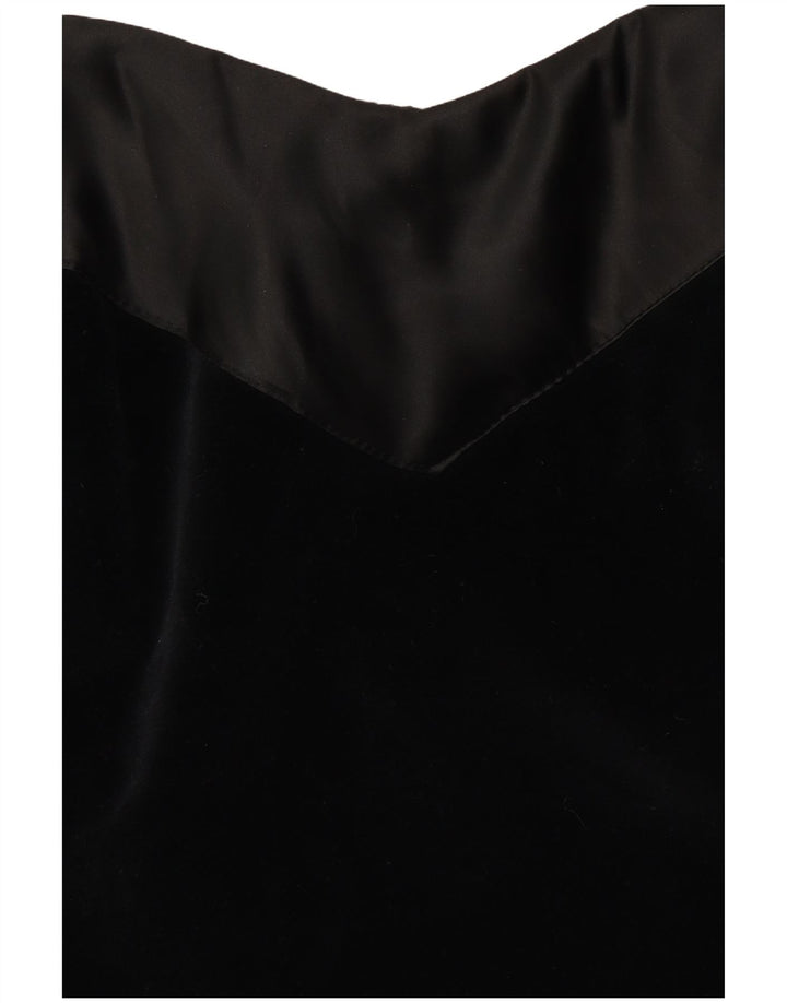 Rochie de catifea pentru femei VINTAGE UK 10 Mic Negru