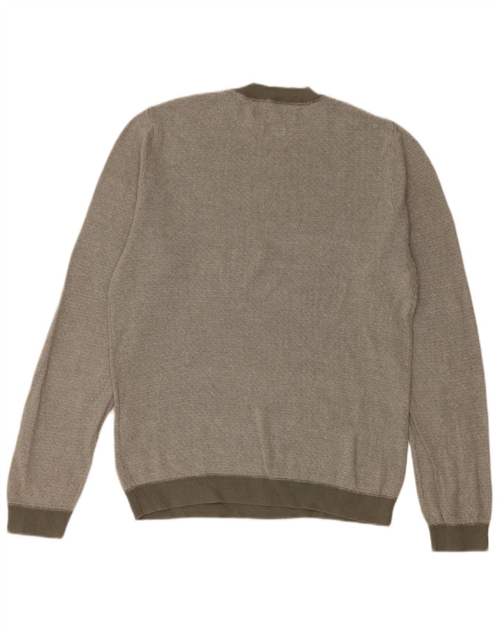 Pulover Jack & Jones pentru bărbați, cu gât crew, bumbac mic kaki