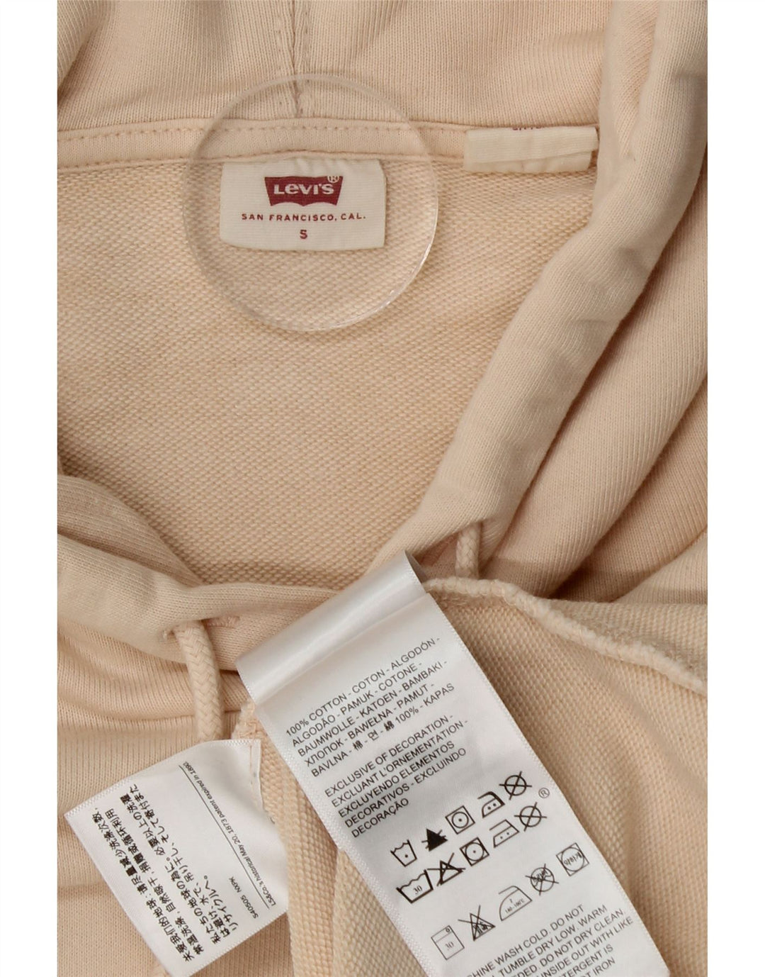 Pulover Levi's pentru bărbați, bumbac, bej mic