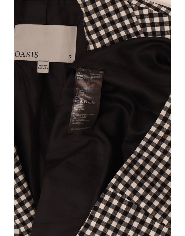Jachetă pentru femei Oasis cu 1 nasture, UK 10, mică, neagră, viscoză