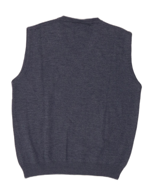 Rodes Mens Vest Tank Top XL Blue Argyle/Diamond Wool