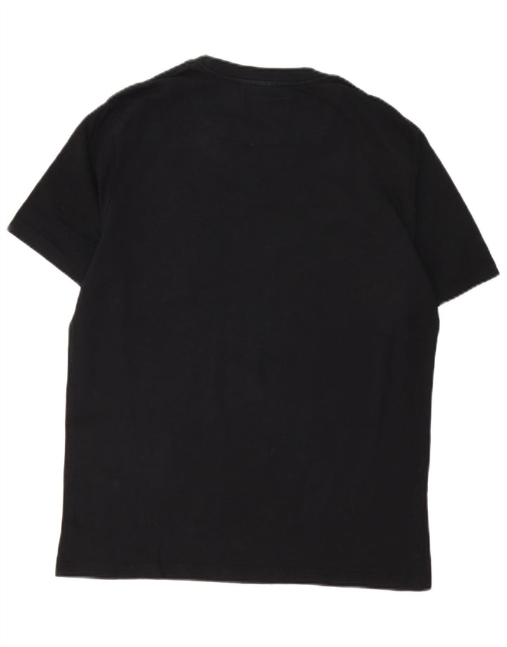 Tricou grafic pentru bărbați Gas Top mare din bumbac negru