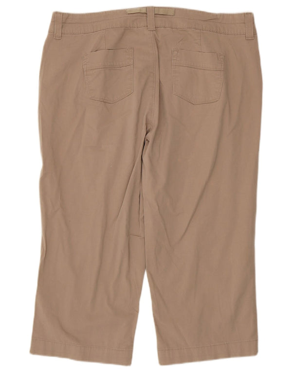 Pantaloni drepti Capri Riders Lee pentru femei US 16 2XL W36 L19 bej bumbac
