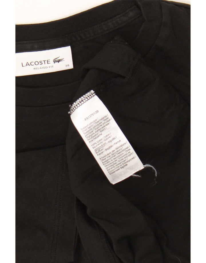 Tricou Lacoste pentru femei, cu croiala relaxată, top mărime 38, bumbac mediu negru