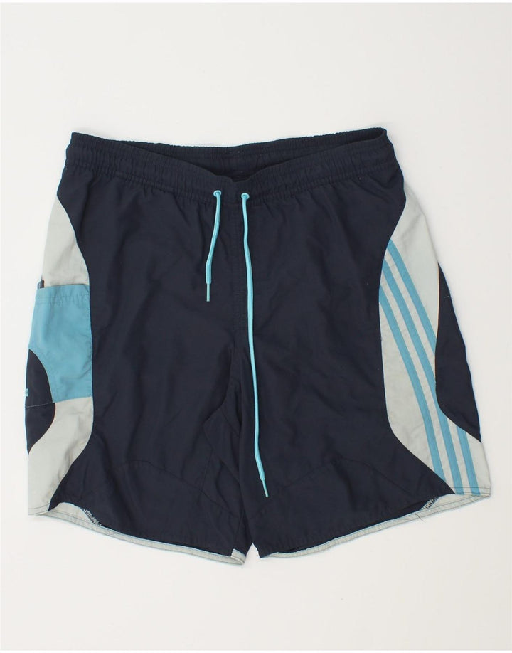 Pantaloni scurți de înot Adidas pentru bărbați, mici, bleumarin, poliamidă color bloc