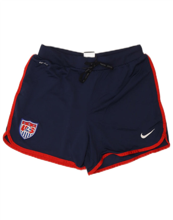 Pantaloni scurti sport Nike Dri Fit pentru femei UK 8 Small, bleumarin, poliester