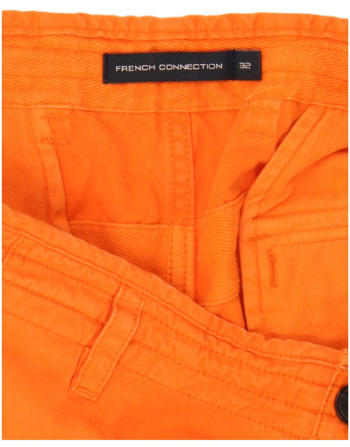 Pantaloni scurti cargo pentru bărbați French Connection W32 bumbac portocaliu mediu