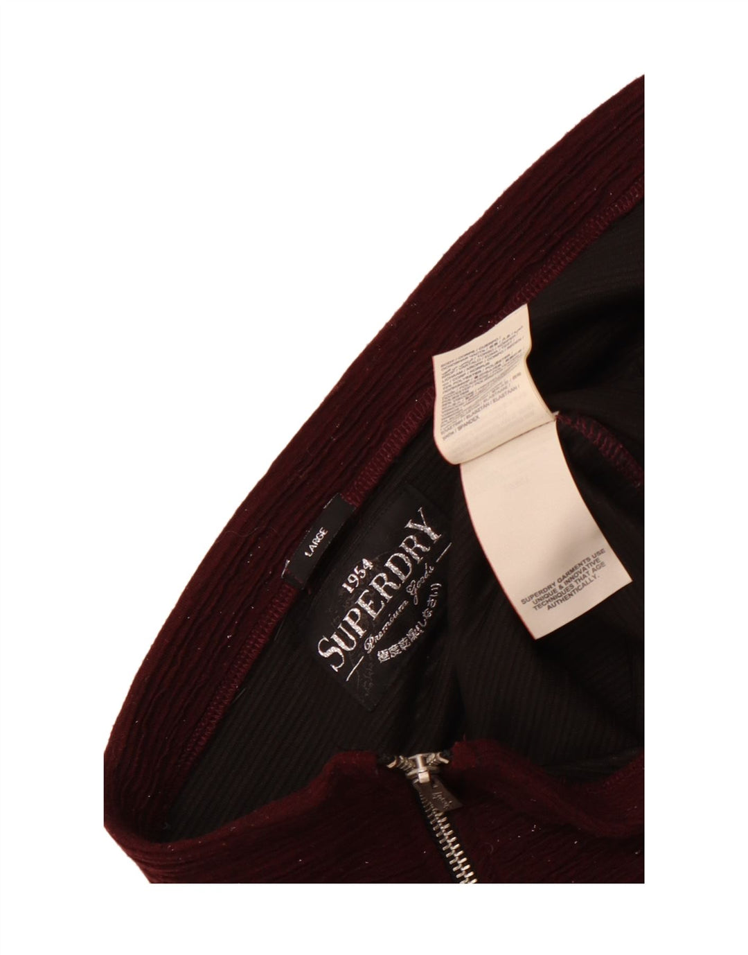 Fusta mini pentru femei Superdry W32 Burgundy Flecked Poliester