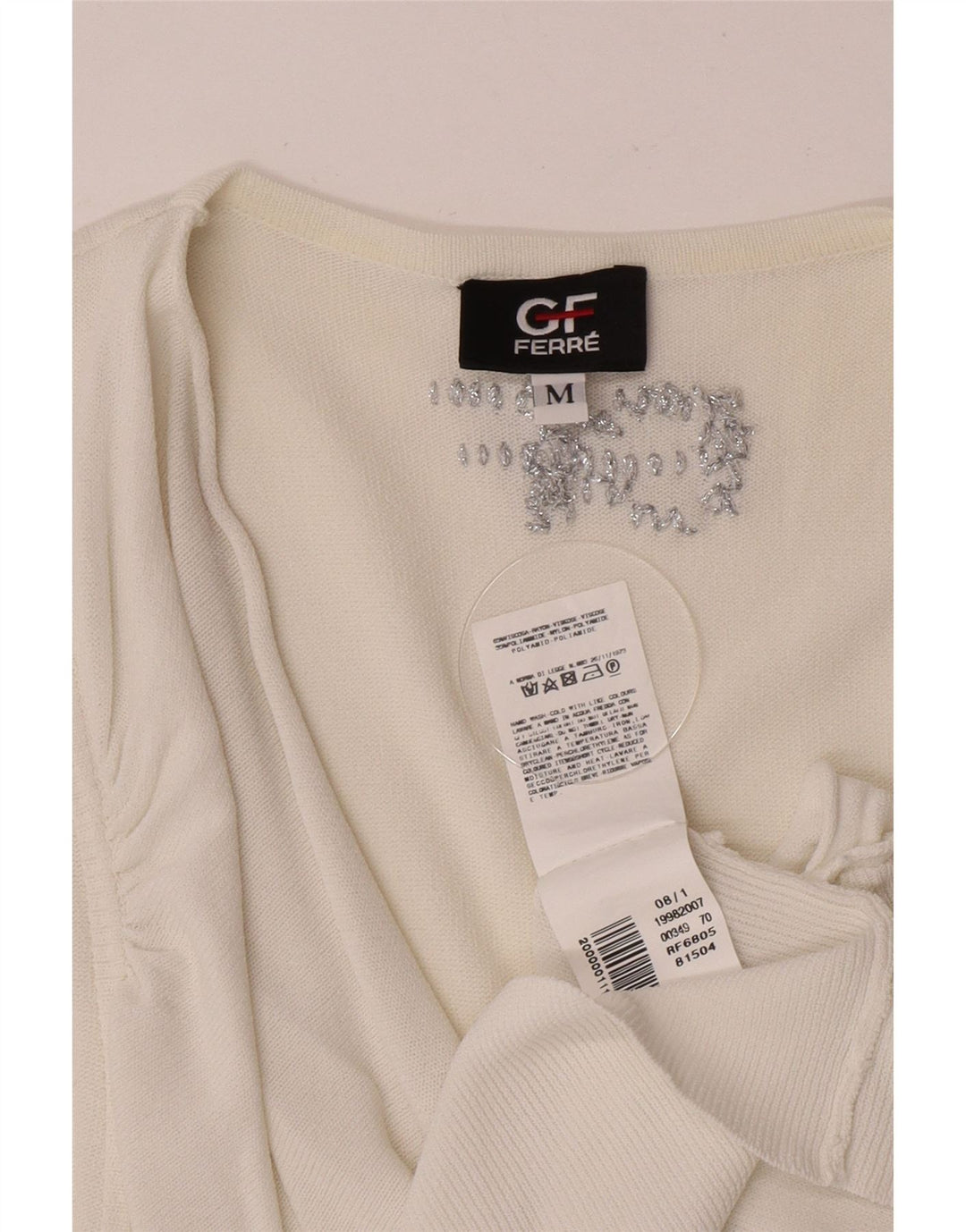 Bluză fără mâneci pentru femei Gianfranco Ferre UK 12 Medium White Viscose