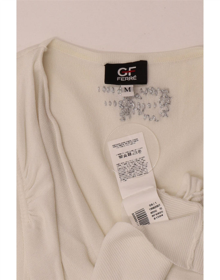 Bluză fără mâneci pentru femei Gianfranco Ferre UK 12 Medium White Viscose