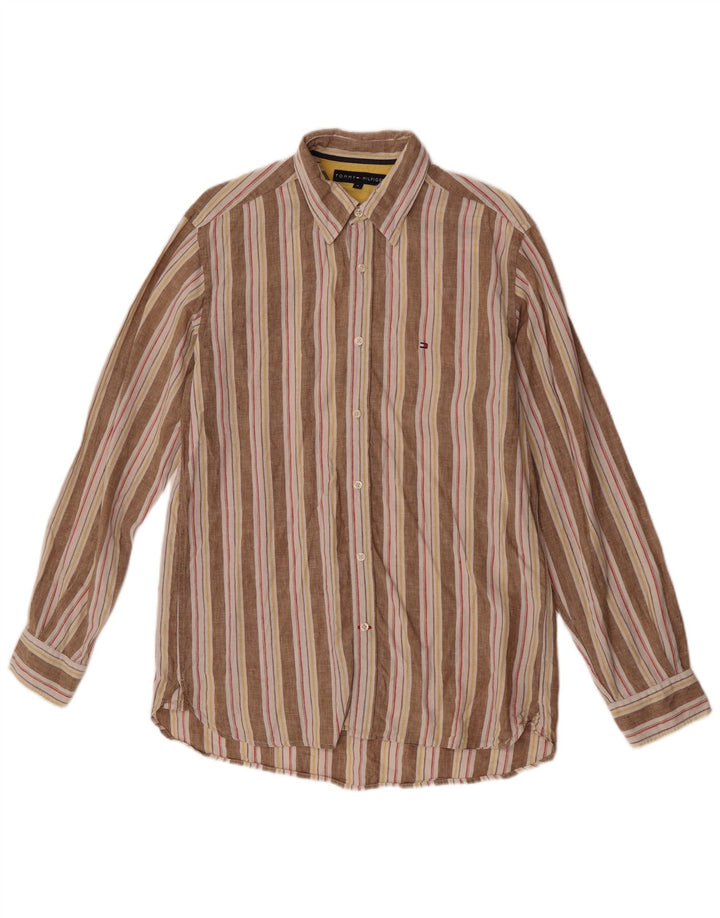 Cămașă Tommy Hilfiger pentru bărbați, in dungi medii, bej