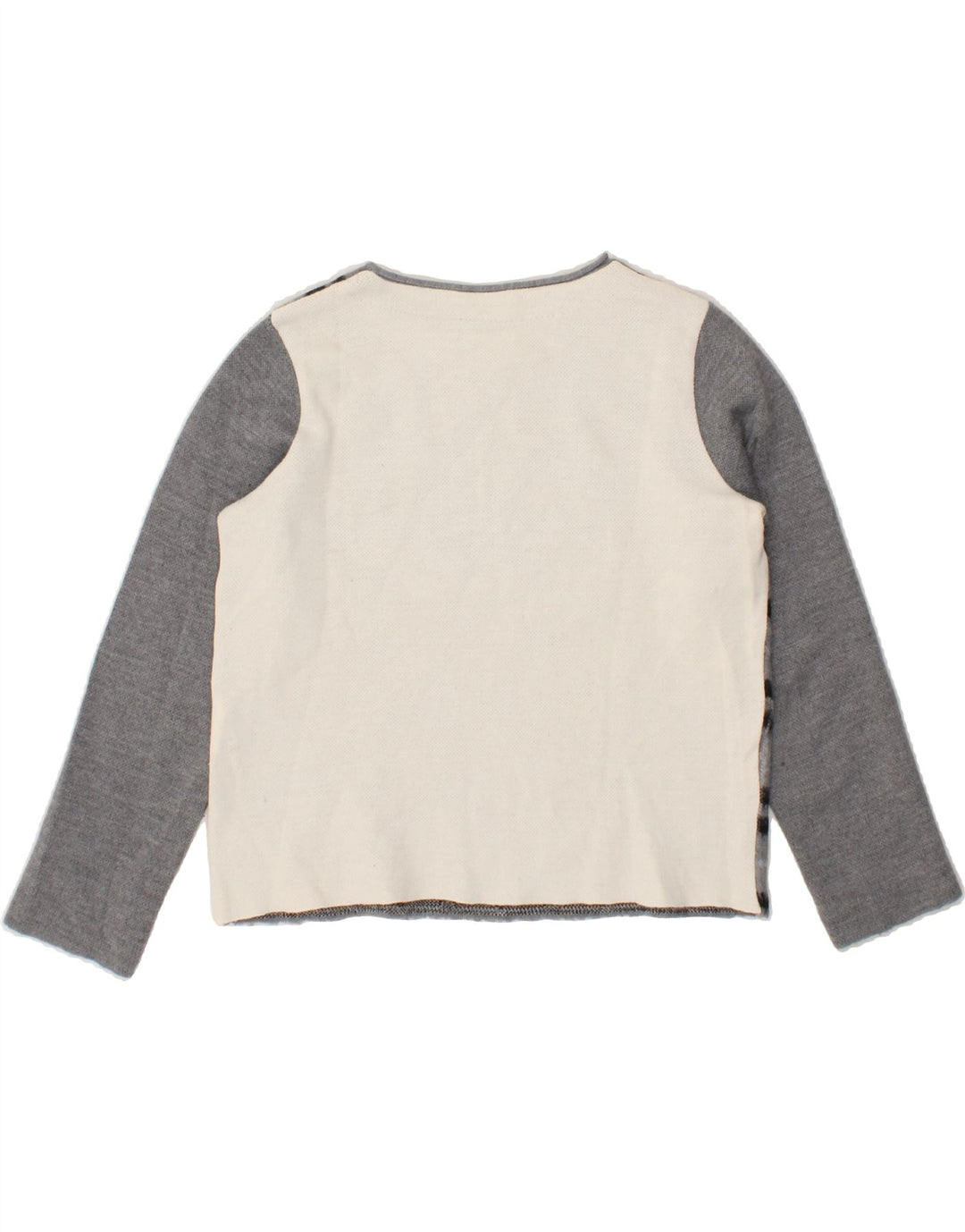MARELLA Womens Crop Boat Neck Jumper Sweater UK 12 Medium Grey Houndstooth Vintage Marella and Second-Hand Marella from Messina Hembry 