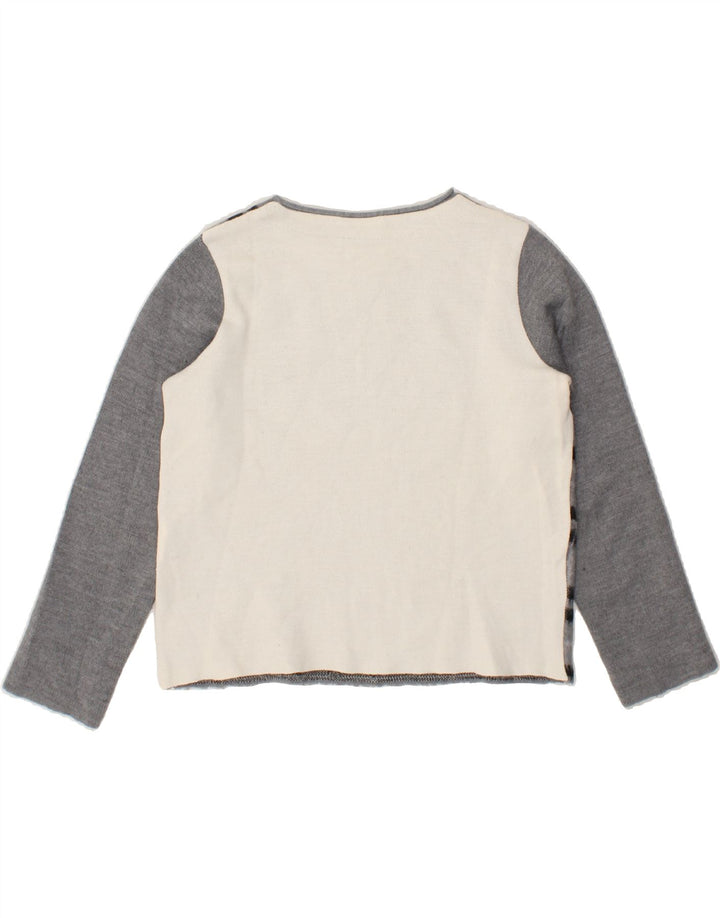MARELLA Womens Crop Boat Neck Jumper Sweater UK 12 Medium Grey Houndstooth Vintage Marella and Second-Hand Marella from Messina Hembry 