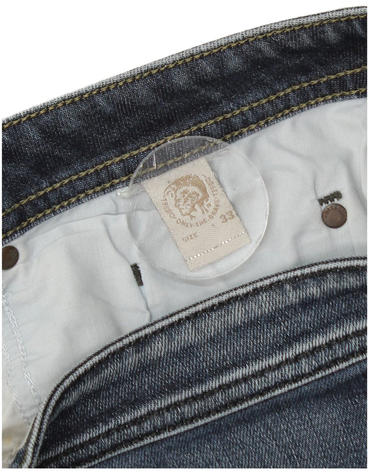 Blugi Distressed drepte pentru bărbați Diesel W33 L27 Albastru