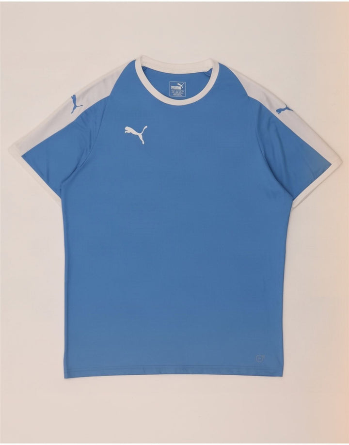 Tricou pentru bărbați Puma Top mare, albastru, poliester color bloc