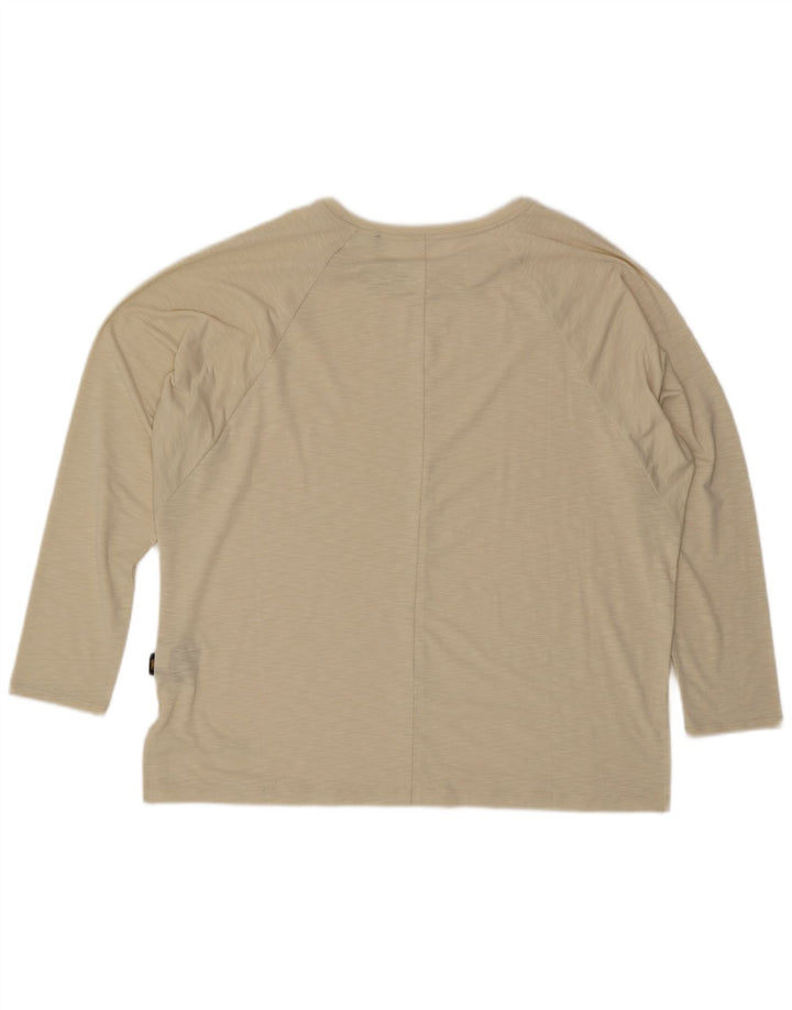 Jack Wolfskin Top pentru femei cu mânecă lungă UK 18 XL, poliester cu pături bej