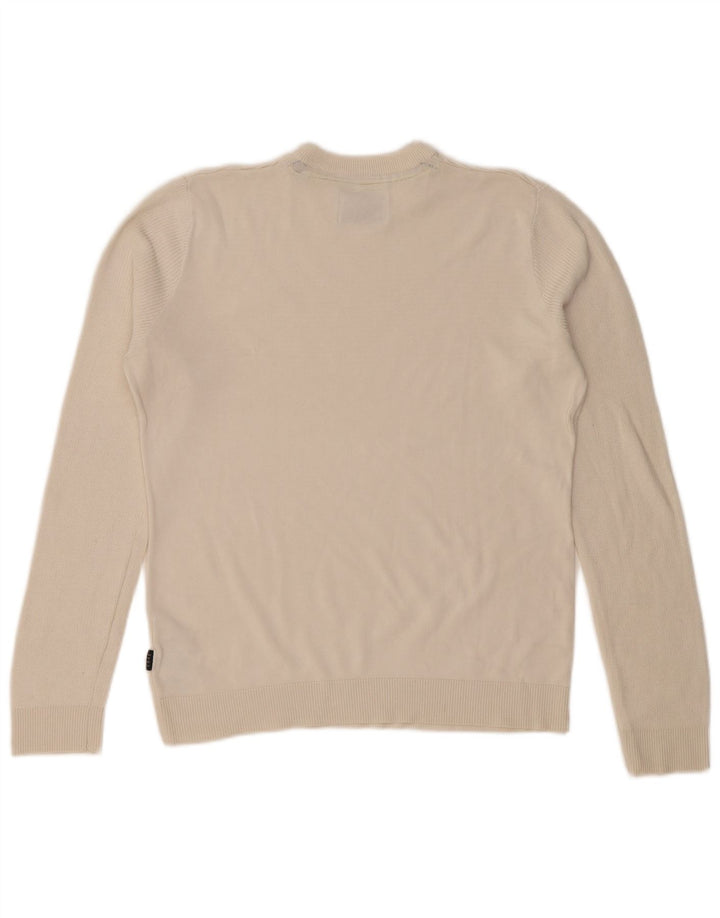 JACK & JONES Pulover pentru bărbați Core Crew Deck Jumper Bumbac alb cadru mediu