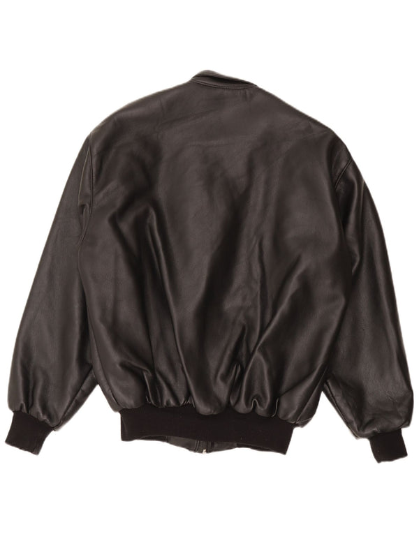 Jachetă de piele Pervin pentru bărbați UK 42 XL Negru