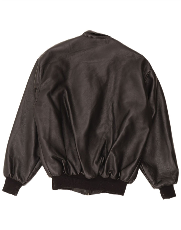 Jachetă de piele Pervin pentru bărbați UK 42 XL Negru